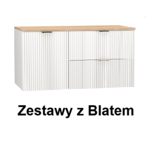 Zestawy mebli łazienkowych z blatem